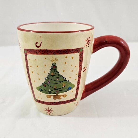 Sakura Table Gracey Knight Happy Holidays 14 Oz Christmas Mugs Cups – Set of 2 - Picture 14 of 16